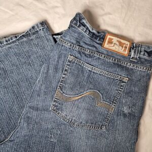 Vintage DrunknMonkey Jeans Men Tag 52 Measures 49x33‎ Y2K Skater Relaxed Hip Hop